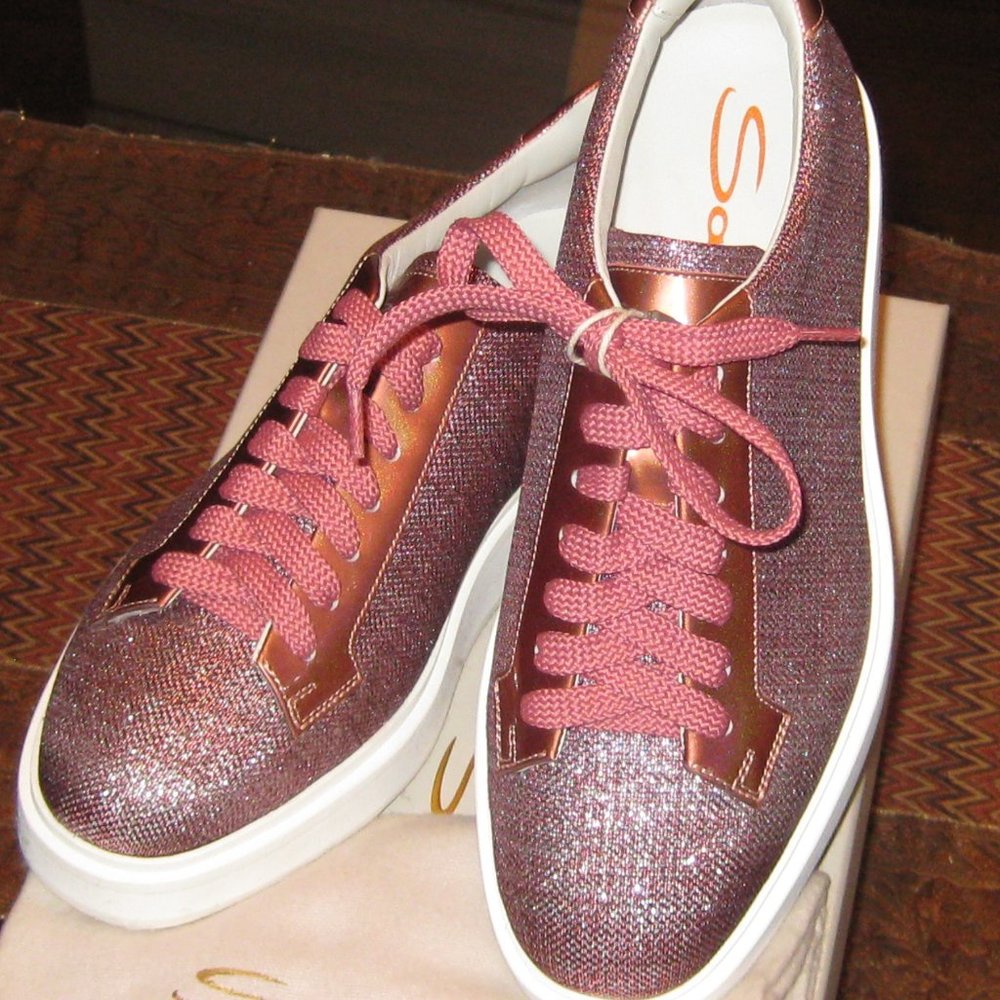 Rare Women's Santoni Rose Color Sneakers -  Free Shipping